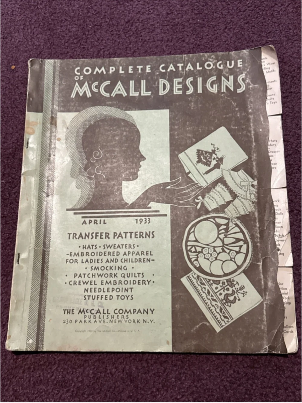 Antique Complete Catalogue Of McCall Designs 1933 pattern #2 TD11T